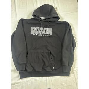 Men’s 2XL DIXXON Flannel Co Hoodie Black Graphic Logo Ground Up Custom Fleece